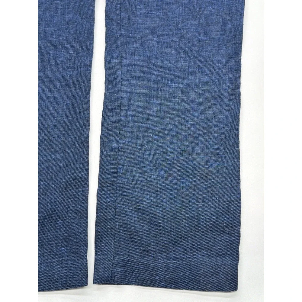 Tommy Bahama Mens Blue Linen Blend Relaxed Coastal Pants Size Medium 32x28